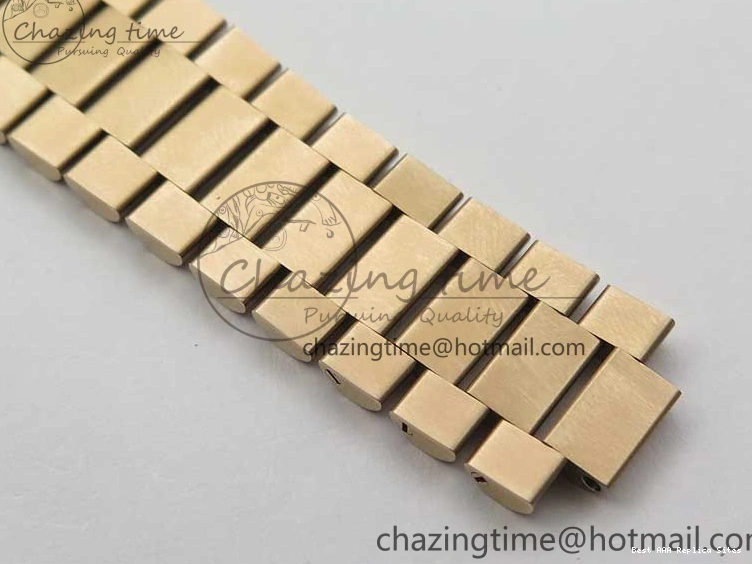 Best AAA Replica Sites A 228239 New 904 Dial on 40mm RG President QuickDry Dial BP Brown 2824 Bracelet Roman Day-Date RG Version 0110